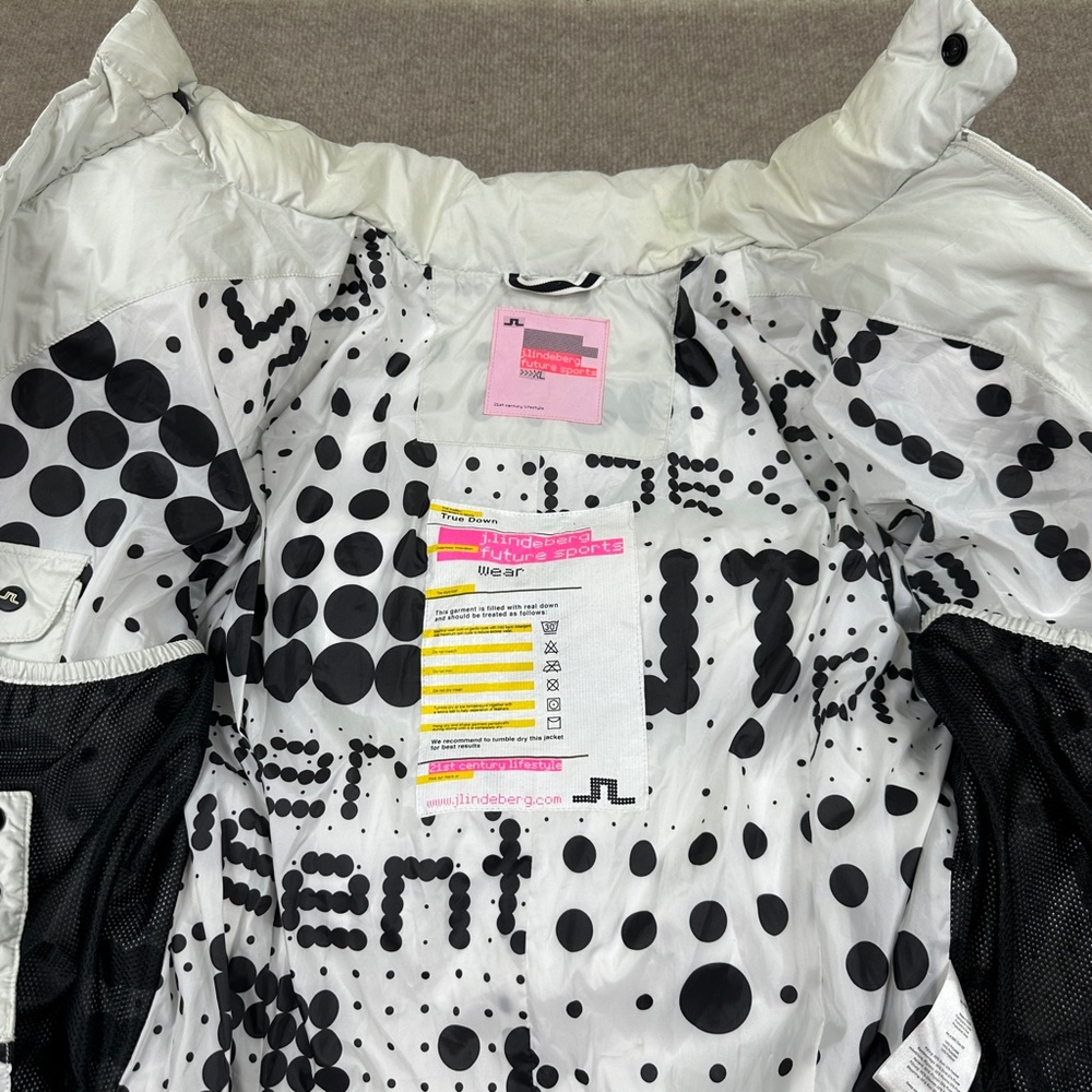 J. Lindeberg Jacket Womens Extra Large White Puffer Down Vintage Y2K - Picture 6 of 13